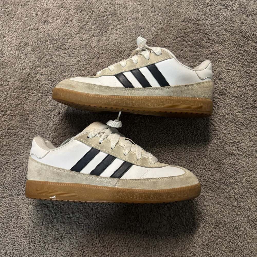 Adidas Samba ADV Skate Shoes White Black Gum Size 9.5 - Picture 1 of 7